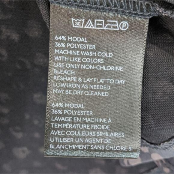 silence and noise black grey cheetah print hi neck tank top extra small MSRP 34 - Picture 5 of 8